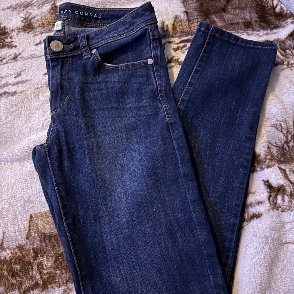 LC Lauren Conrad Women's Dark Blue Skinny Jeans